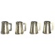 Dolls House 4 Pewter Beer Tankards Mugs Miniature 1:12 Scale Pub Bar Accessory