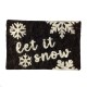 Dolls House Door Mat Let it Snow Winter Christmas Front Entrance Hall Accessory