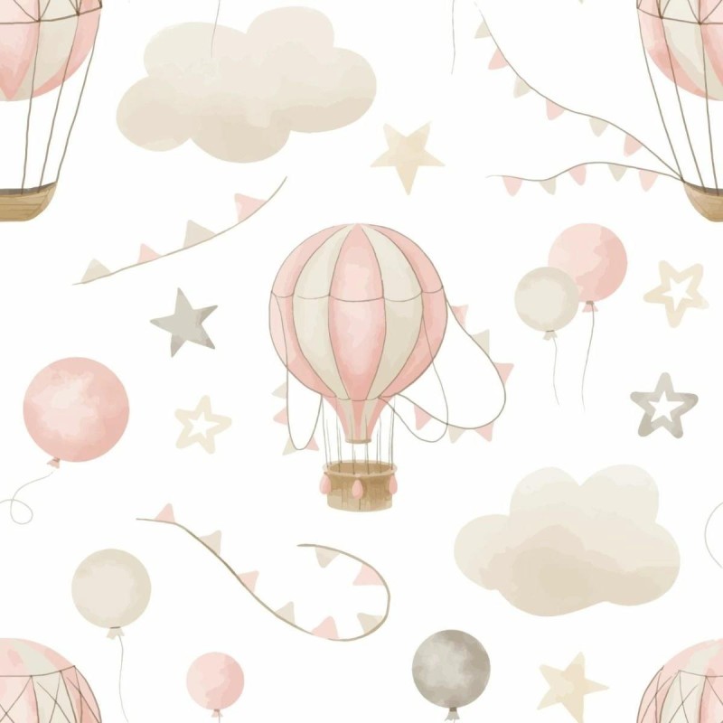 Dolls House Wallpaper Hot Air Balloon Design Miniature Print 1:12 Decoration Dolls House Wallpaper Hot Air Balloon Design Miniature Print 1:12 Decoration