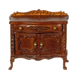 Dolls House Victorian Changing Table Walnut 1:24 Half Inch JBM Nursery Furniture