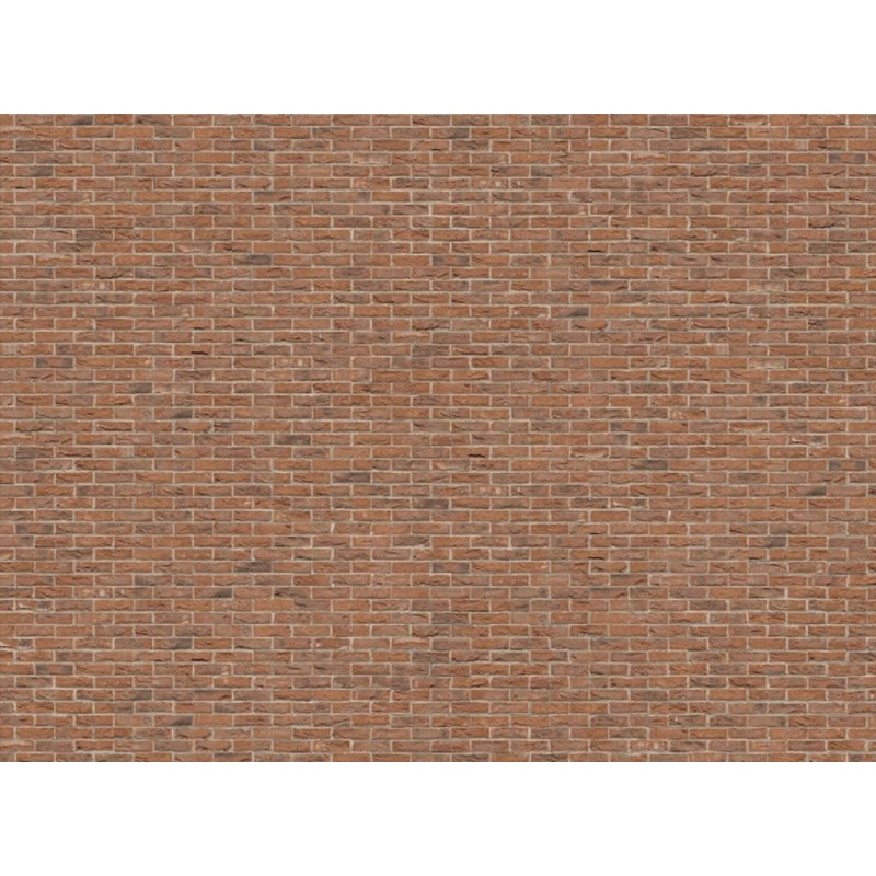 Dolls House Weathered Brick Stretcher Bond Exterior DIY Card Sheet 1:12 Scale