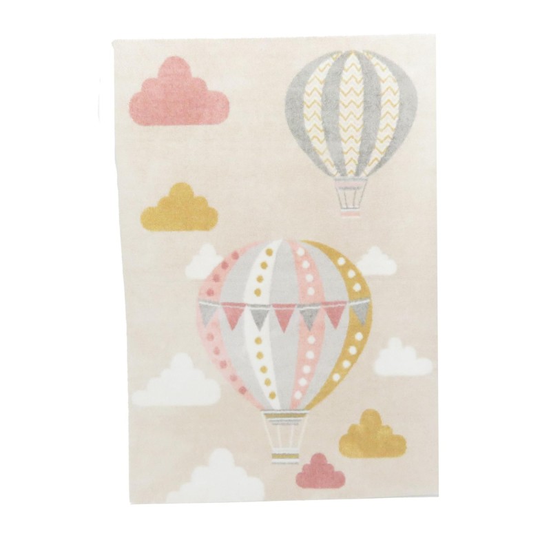 Dolls House Rug Hot Air Balloon Modern 1:12 Nursery Floor Accessory Printed Card