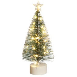 Dolls House Christmas Tree with 24 LED Lights and a Star Topper 6.3/4 in