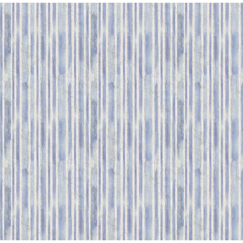 Dolls House Blue & White Narrow Stripe Galerie Miniature Print Wallpaper 1:12