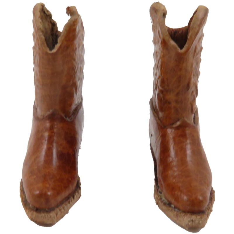 Dolls House Pioneer Leather Cowboy Boots Snip Toe Shoes Western Ranch Accessory Dolls House Pioneer Leather Cowboy Boots Snip Toe Shoes Western Ranch Accessory