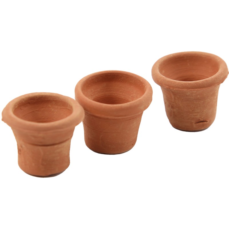 Dolls House Red Clay Terracotta Flower Plant Pot Mexican Garden Outdoor Accessory