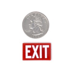 Dolls House Exit Sign Shop Store Cafe Theatre Way Out Door 1:12 Scale Accessory