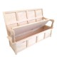 Dolls House Bench High Back Unfinished Bare Wood Medieval Settle Dolls House Bench High Back Unfinished Bare Wood Medieval Settle