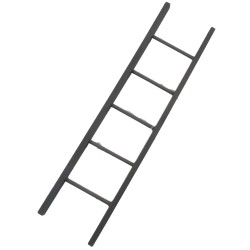 Dolls House Grey Straight Step Ladders Miniature Garden Outdoor Accessory 1:12