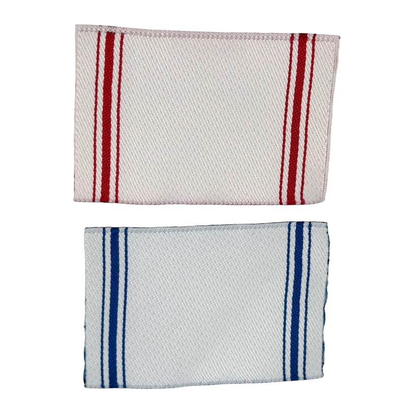 Dolls House Tea Towels Red & Blue Terry Check Striped 1:12 Kitchen Accessory