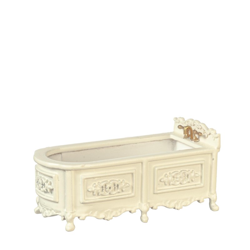 Dolls House Bath Tub Cream French Provincial 1:24 1/2 in JBM Bathroom Furniture