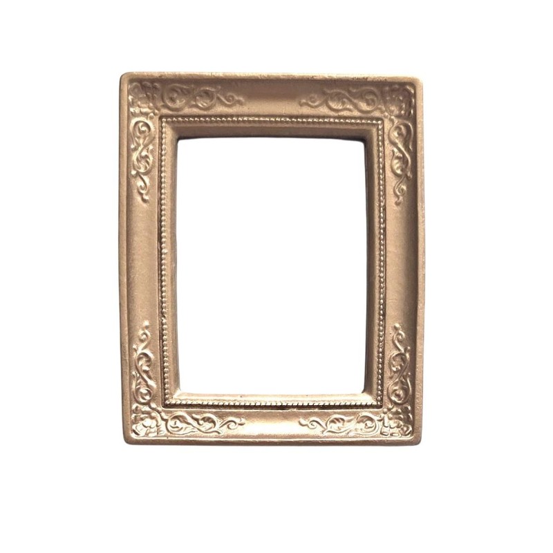 Dolls House Mirror Gold Frame Rectangular Miniature 1:12 Scale Dolls House Mirror Gold Frame Rectangular Miniature 1:12 Scale