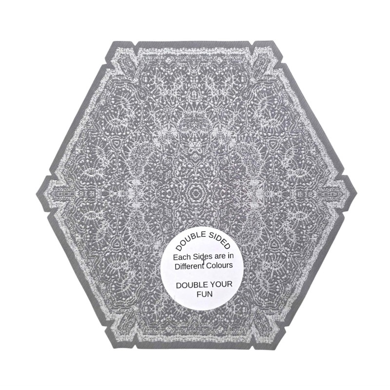 Dolls House Octagonal Area Rug Silver Grey Modern Carpet Double Sided Dolls House Octagonal Area Rug Silver Grey Modern Carpet Double Sided