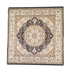 Dolls House Square Area Rug Traditional Gold & Black Carpet Lge Dolls House Square Area Rug Traditional Gold & Black Carpet Lge