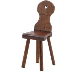 Dolls House Early American Moravian Tyrolean Plank Side Chair Dining Furniture Dolls House Early American Moravian Tyrolean Plank Side Chair Dining Furniture