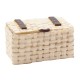 Dolls House Pioneer Straw Woven Picnic Basket Gift Storage Hamper Shop Accessory