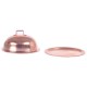 Dolls House Oval Serving Tray & Dome Lid Copper Kitchen Cookware 1:12 Accessory