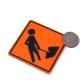 Dolls House Construction Roadworks Sign Road Fence Railway Warning Accessory