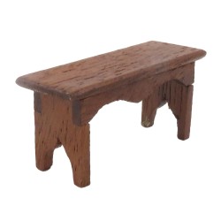Dolls House Rustic Small Low Bench Stool Seat Mexican Wooden Hall Furniture