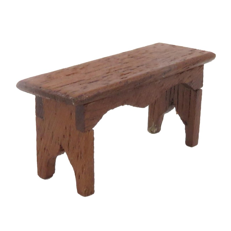 Dolls House Rustic Small Low Bench Stool Seat Mexican Wooden Hall Furniture