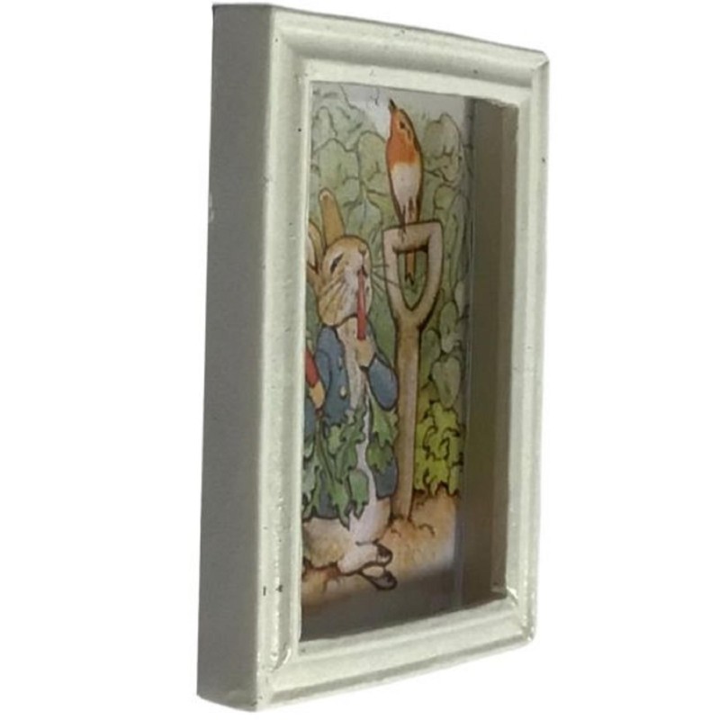 Dolls House Peter Rabbit Beatrix Potter Picture Small White Frame Accessory