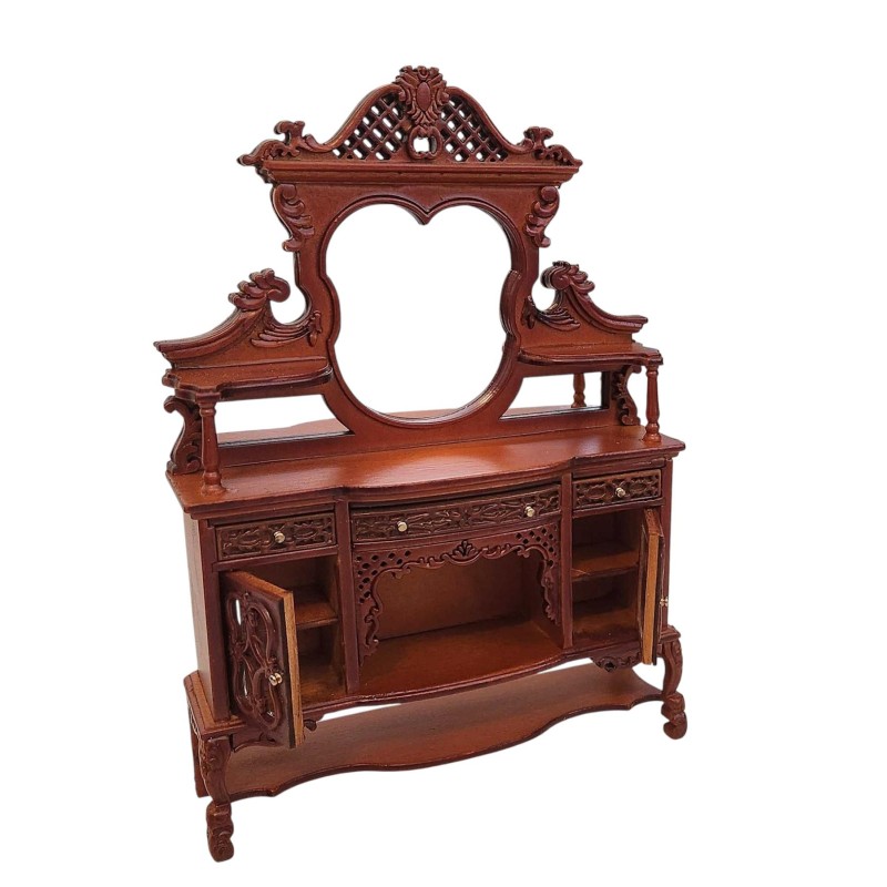 Dolls House Sideboard Dresser Walnut Victorian Platinum Dining Room Furniture