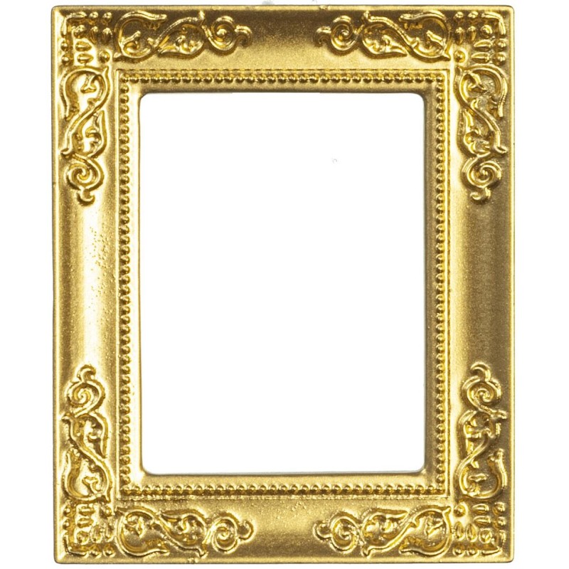 Dolls House Gold Empty Ornate Picture Frame Miniature Painting Accessory 1:12 Med