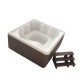 Dolls House Hot Tub Brown Square Miniature Garden Spa 1:12 Outdoor Furniture