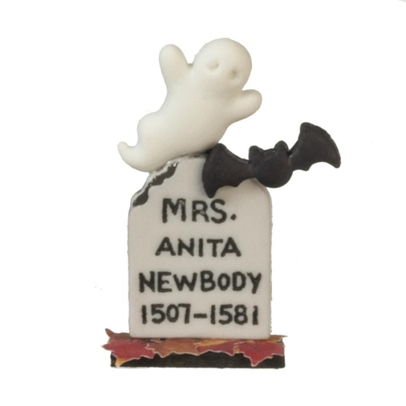 Dolls House Gravestone Tombstone Mrs Newbody Headstone Halloween Accessory 1:24