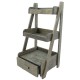 Dolls House Weathered Grey 3 Tier Display Shelving Unit Shop Store Furniture