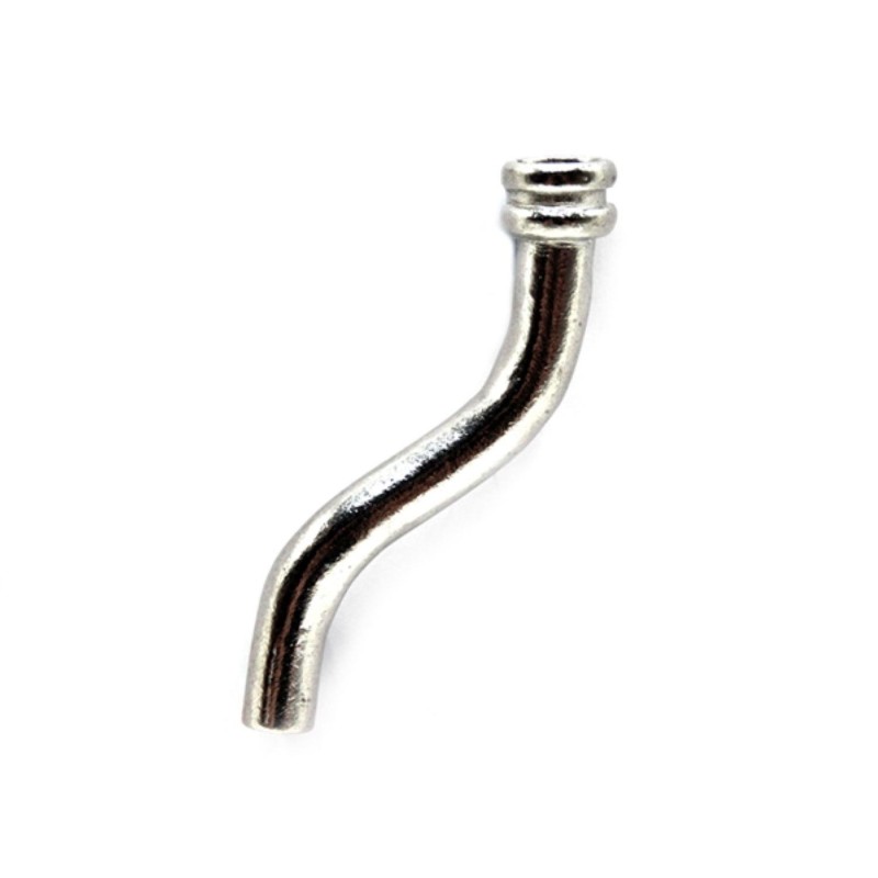 Dolls House Pipe Offset Miniature Pewter Rainwater Accessory 1:12 Scale