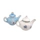 Dolls House Teapots Modern Flower Design Miniature 1:12 Kitchen Accessory PK 2