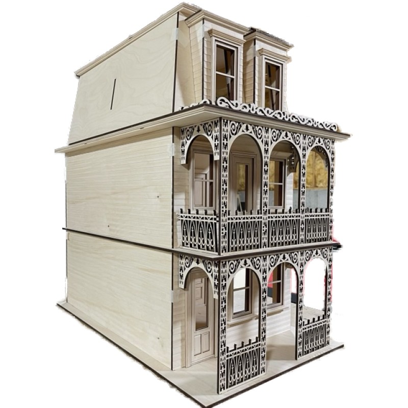 Saint Charles French Quarter Dolls House 1:12 Scale Laser Cut Flat Pack Kit