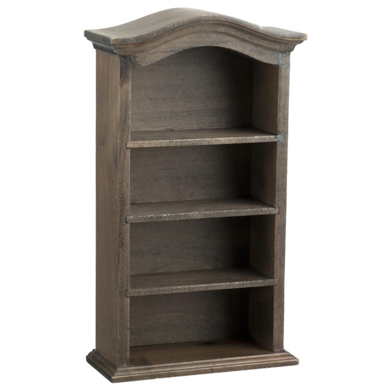 Dolls House Weathered Grey Arched Bookcase Display Bookshelf Study Furniture