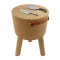 Dolls House Butchers Chopping Block Round Table Rustic Kitchen Accessory