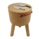 Dolls House Butchers Chopping Block Round Table Rustic Kitchen Accessory