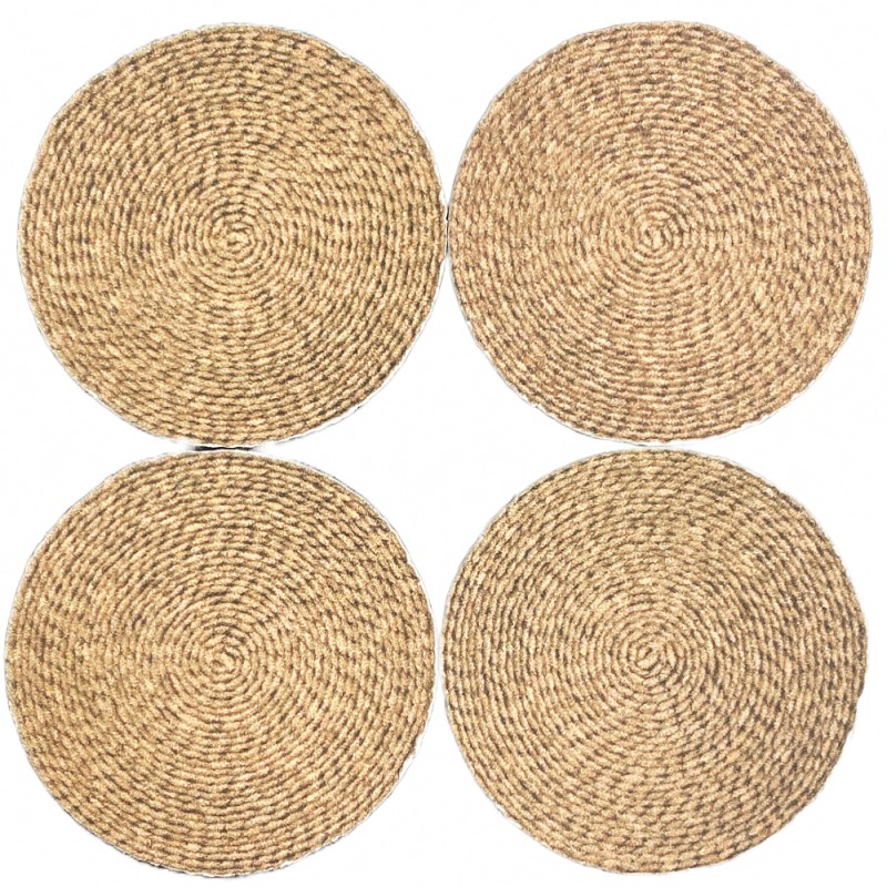 Dolls House Jute Table Mats Round Placemats Natural 1:12 Dining Room Accessory