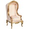 Dolls House Pink & Gold Medieval Porter Chair 1:24 Half Inch JBM Hall Furniture