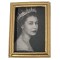 Dolls House Queen Elizabeth II in Crown Portrait Picture Small Frame 1:12 Scale