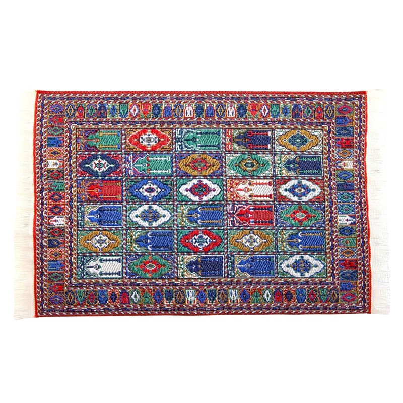 Dolls House Rectangular Rug Woven Moroccan Design Miniature Accessory Small