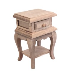 Dolls House Bedside Cabinet Unfinished Bare Wood French Style Dolls House Bedside Cabinet Unfinished Bare Wood French Style