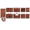 Dolls House Kitchen Furniture Set Walnut JBM Miniature