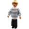 Dolls House Blonde Little Boy in Jeans Jumper Modern Doll 1:12 Porcelain People