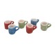 Dolls House Mugs Modern Multi Coloured Miniature 1:12 Kitchen Accessory PK 6