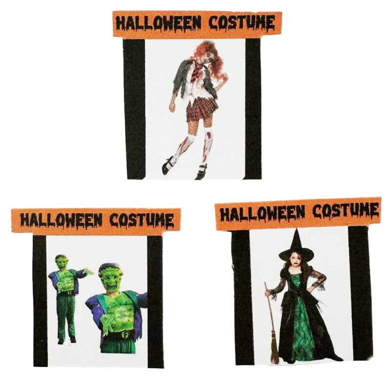 Dolls House Halloween Costume Witch Zombie Frankenstein Shop Display Accessory