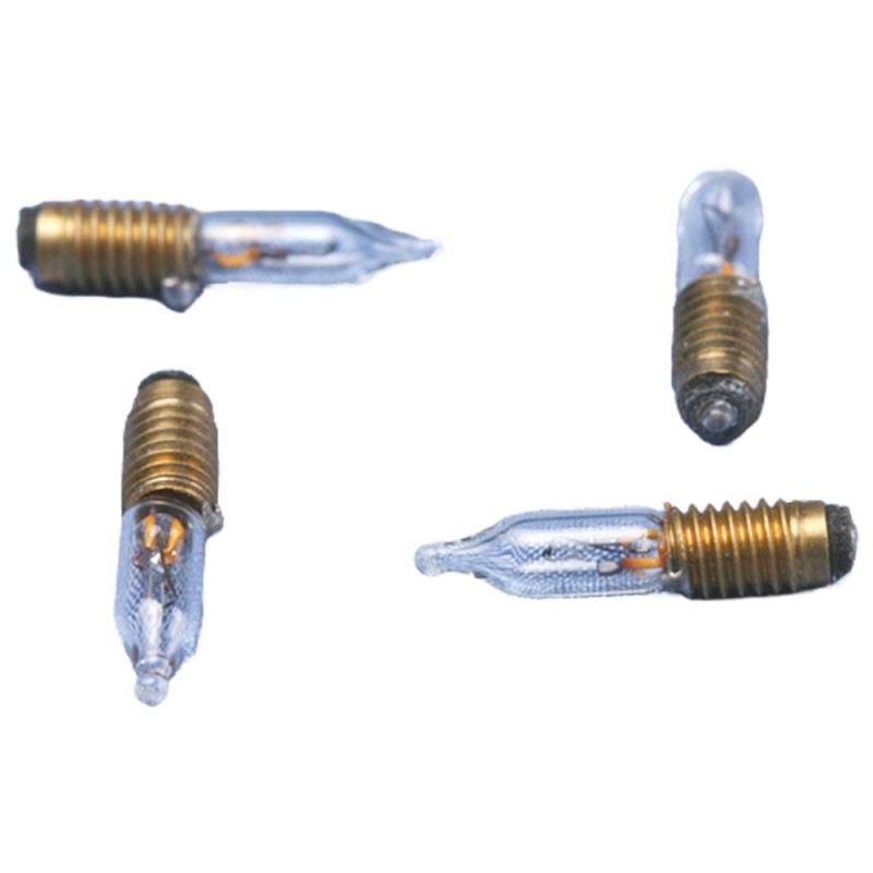 Dolls House Candleflame Flame Tip Bulbs Screw in Spare Replacement 12V Pack 4