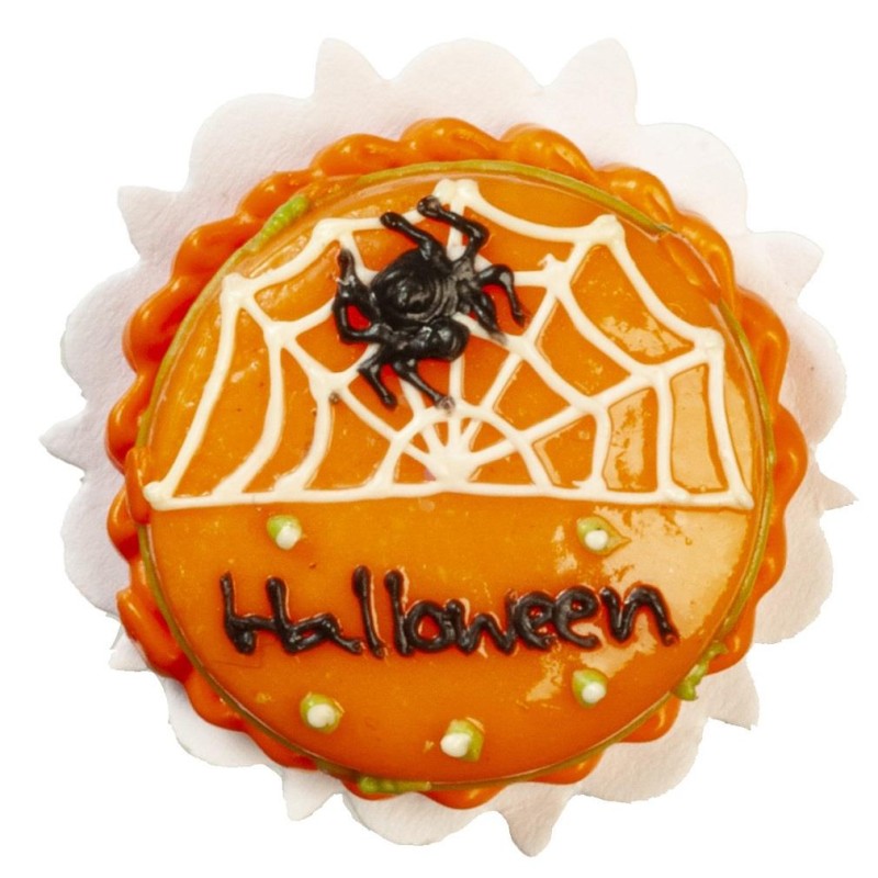 Dolls House Orange Spider Halloween Cake Party Celebration Shop Store Accessory