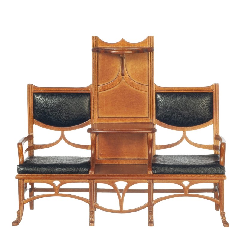 Dolls House Art Nouveau Conversation Bench Double Chairs JBM Miniature Furniture