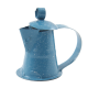 Dolls House Blue Spatterware Stove Top Whistling Kettle Kitchen Camp Accessory