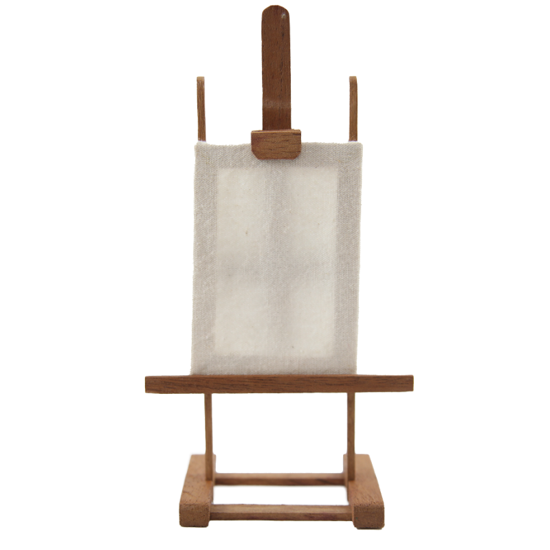 Dolls House Artistic Studio Easel Stand Blank Canvas Hobby Painting Accessory
